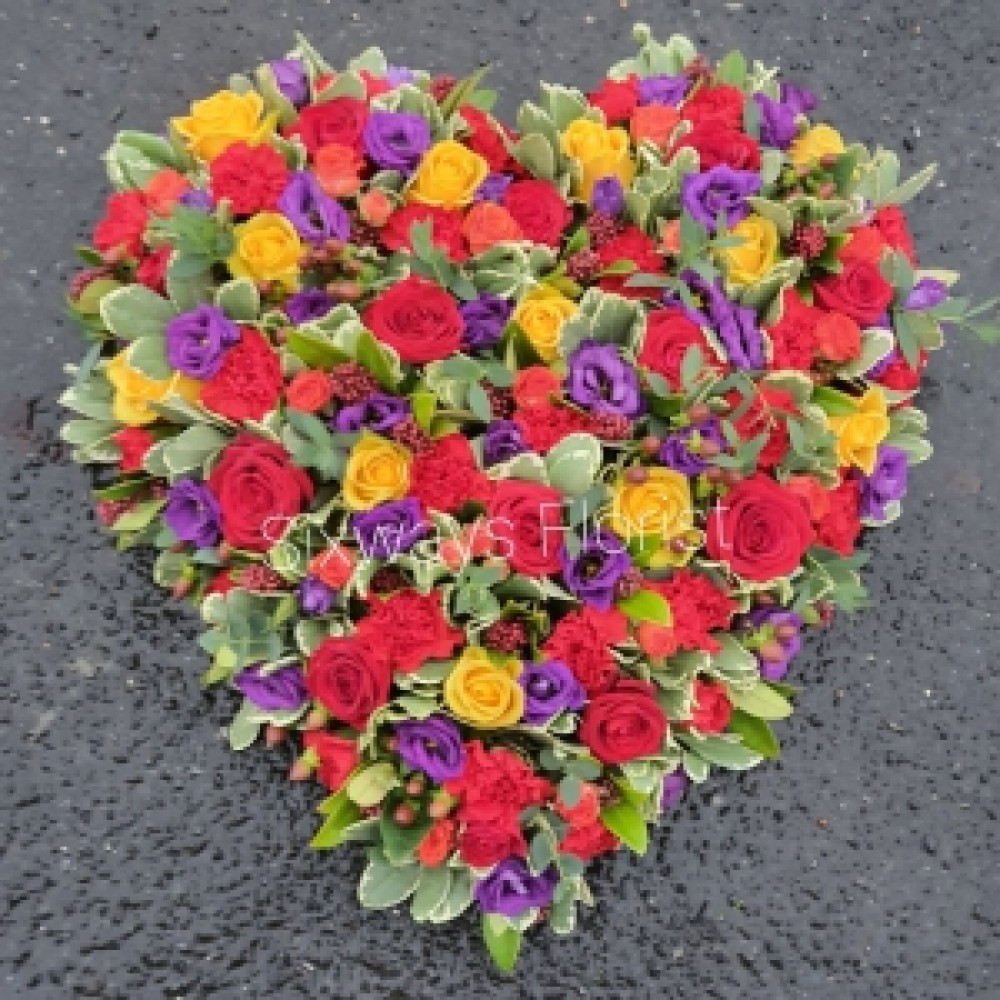 Colourful mixed heart