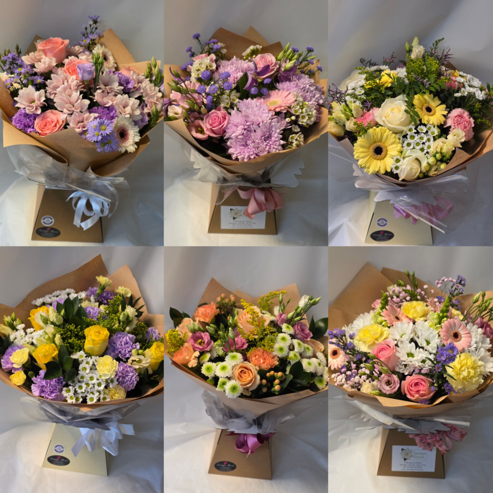 Handtied bouquet in pastel shades Handtied bouquet in pastel shades