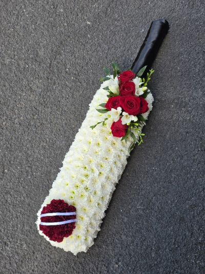 Cricket Bat - Funeral tribute perfect for a cricket fan or former player
