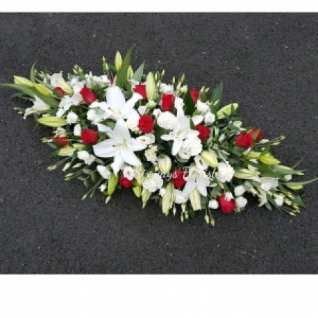 white with red casket sp